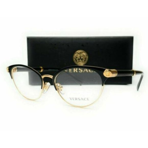 Versace Women's Black and Gold Eyeglasses! - Picture 1 of 3